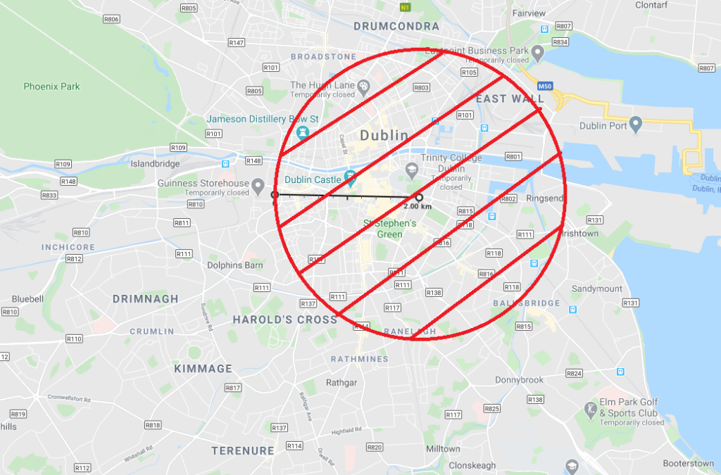 Covid-19 restrictions limit you to 2km from your home, but that's a big enough area.